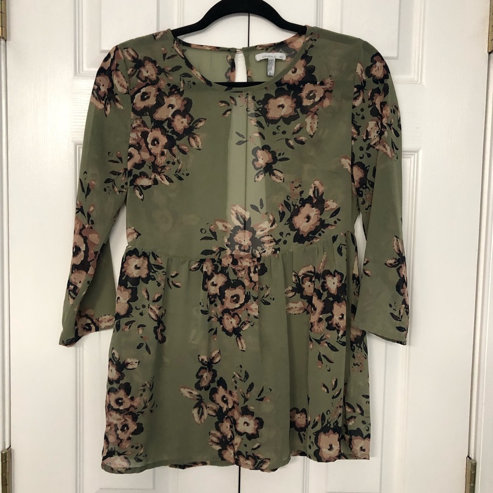 Open-Back Floral Babydoll Top